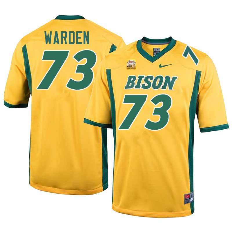 North Dakota State Bison #73 Alex Warden College Football Jerseys Stitched-Yellow